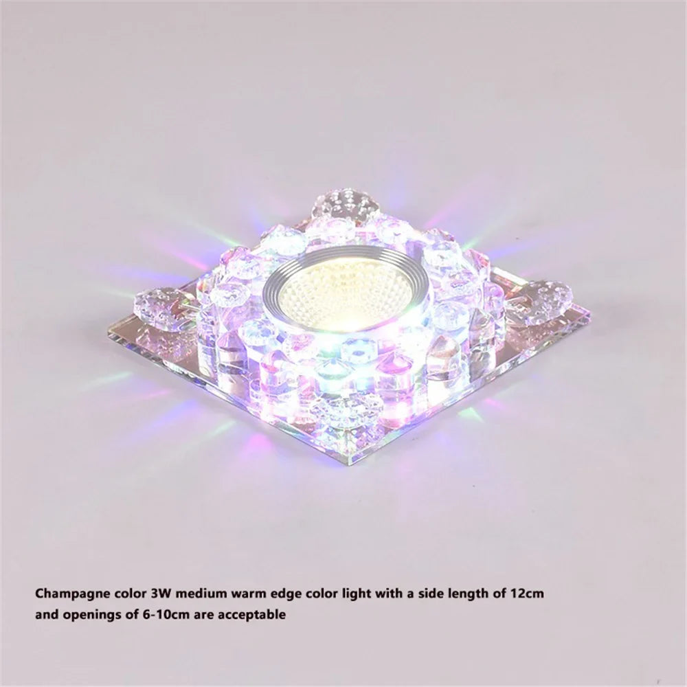 Led square crystal rgb ceiling for varied interior decoration - L