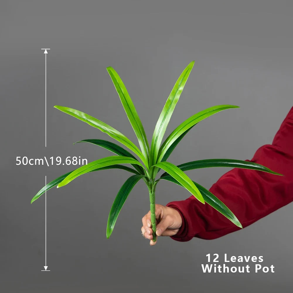 Artificial magnolia plants and tropical leaves for decoration - 50cm 12 feuilles