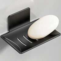 Aluminium wall soap holder for practical and modern storage