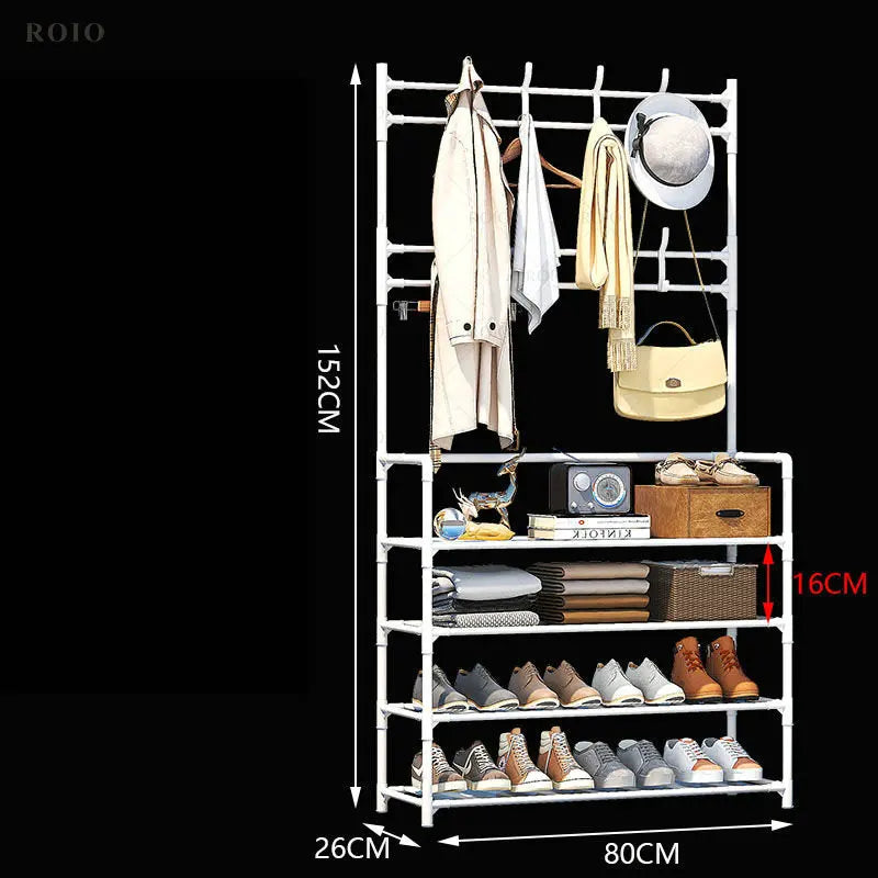 Shoe shelf coat rack and clothing organizer - W4-80