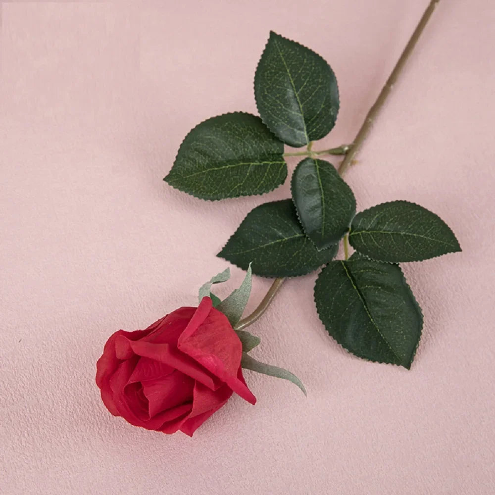 Artificial latex rose branch for realistic decoration - view 5