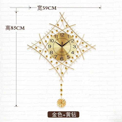 European unique metal clock with pendulum design - Style3 60X85CM