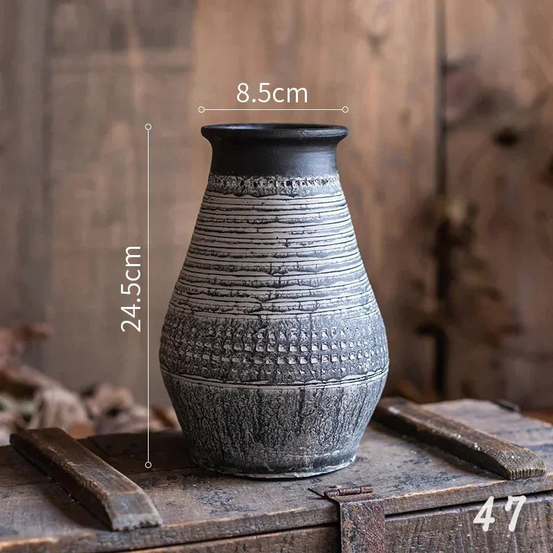 Rustic pottery gardeners for interior and exterior decoration - 47