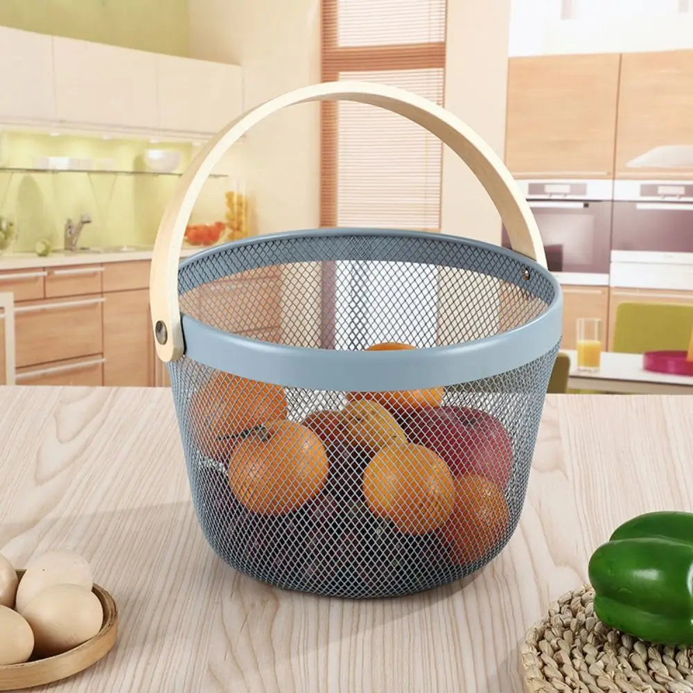 Lightweight and elegant folding iron storage basket