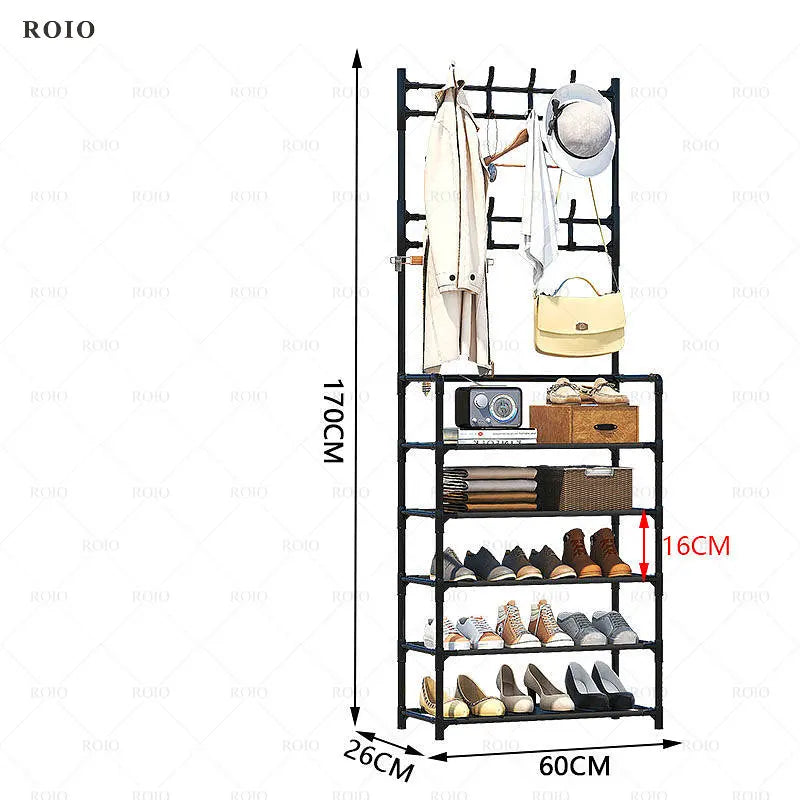 Shoe shelf coat rack and clothing organizer - B5-60