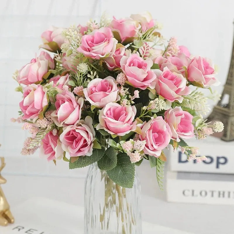 Bouquet of artificial peonies for wedding and interior decoration - Pink