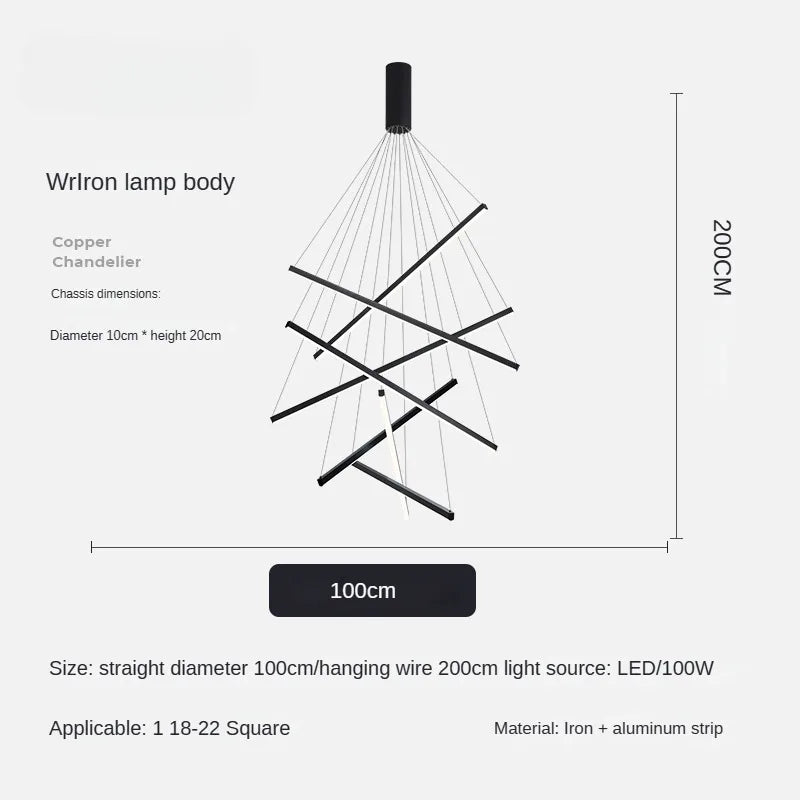 Modern Design Single LED Ceiling Light, Penthouse Lobby Duplex Corridor Hotel Lobby Living Room Ceiling Decoration Chandelier - 7-head / Remote Dimmable