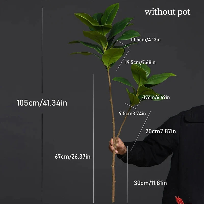 Large Artificial Tropical Magnolia Tree, 105 cm Tall - 105 cm