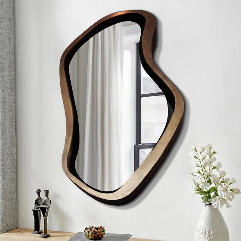Minimalist nordic wall mirror creative with led lighting - Ae LED / 50x75cm