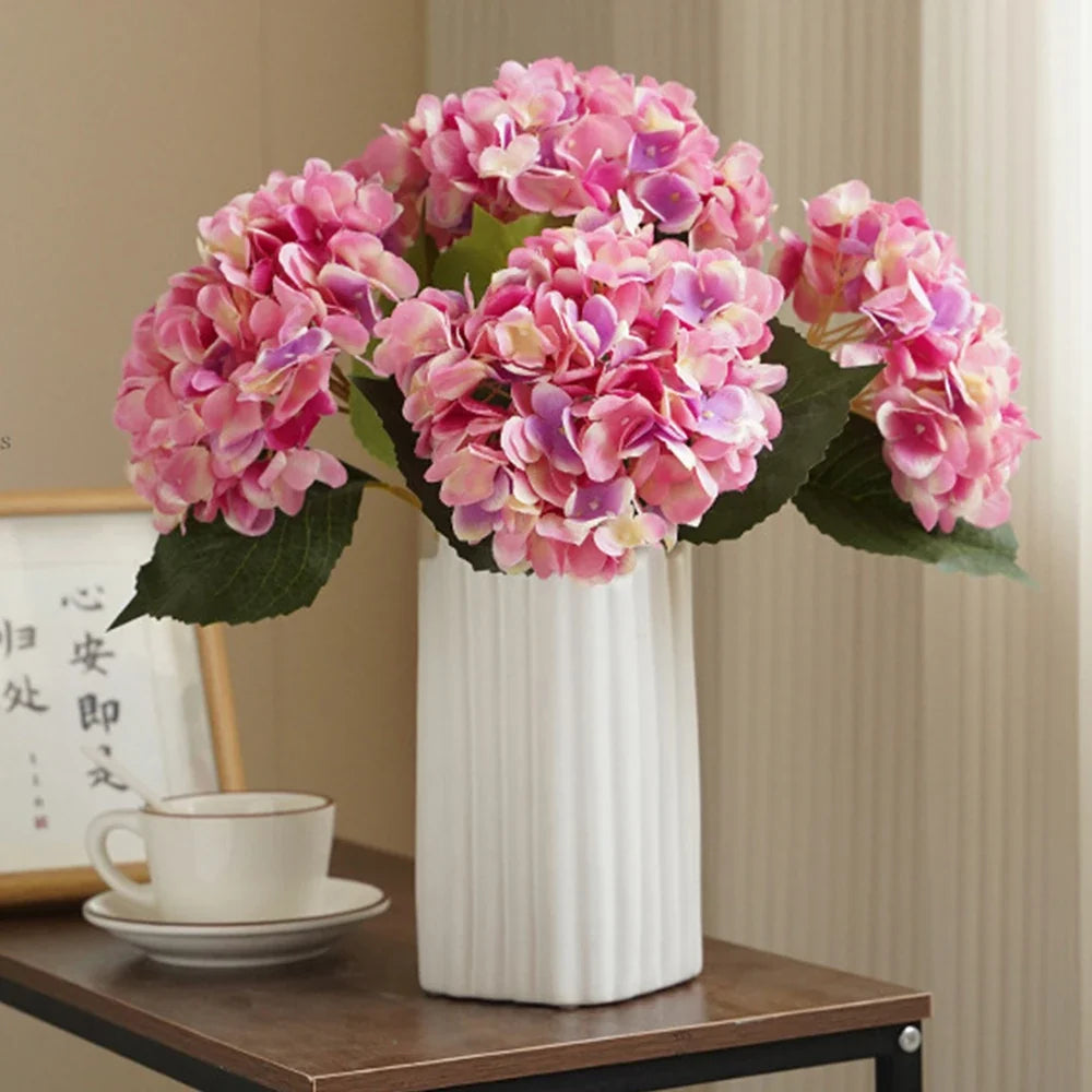 Realistic artificial hortensia flower for decoration and bouquet
