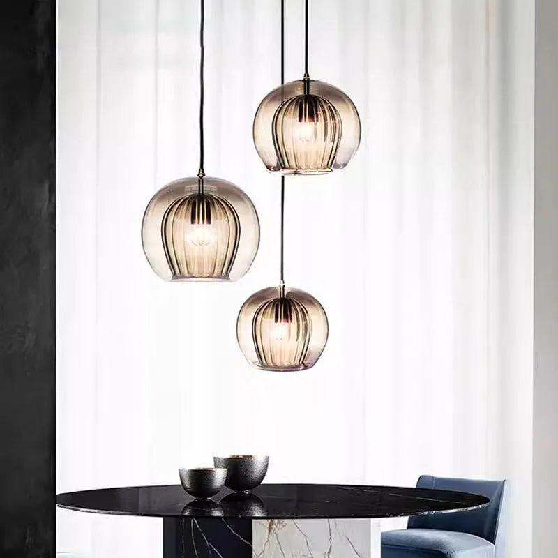 Modern glass chandelier for a creative interior - view 3