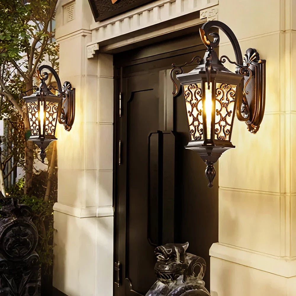Outdoor retro wall sconce for garden lighting and patio - view 5