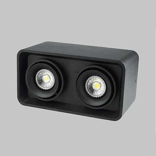 Built-in led spot with adjustable angle replaceable bulb - Black / Cool White 6000K / 10 W