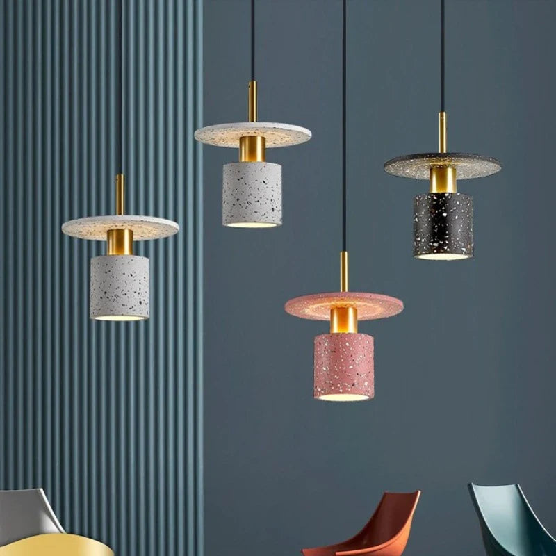 Creative terrazzo chandelier for minimalist restaurant and shop - view 3