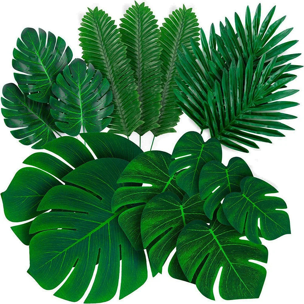 Tropical palm decorations for Hawaiian party and safari