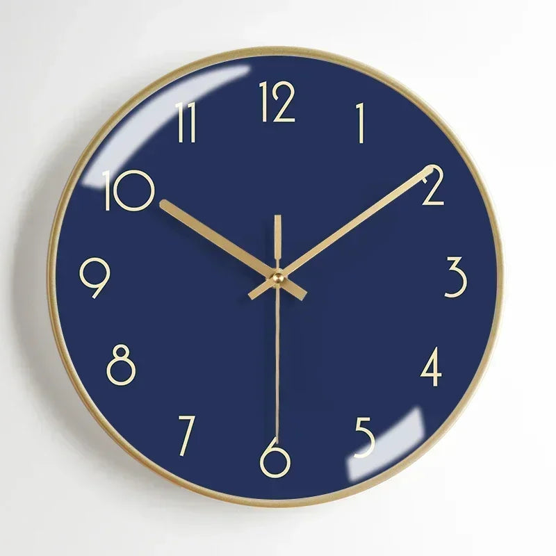 Modern wall clock in aesthetic and silent metal - Style 10 / 12 inches