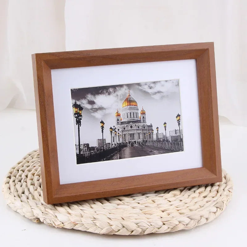 Minimalist wooden photo frame for interior decoration and gift - view 6