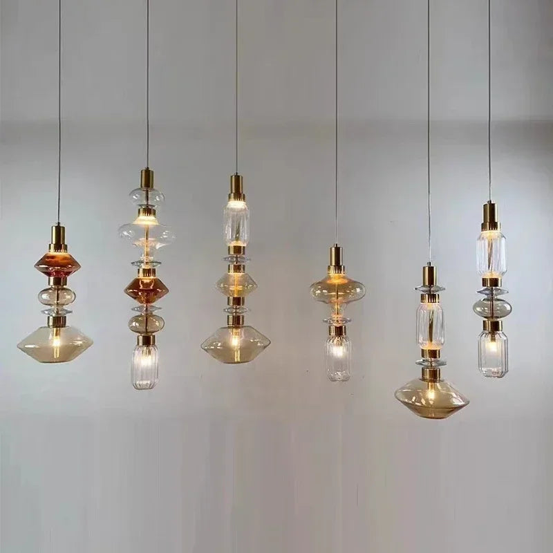 Modern crystal chandelier with led lighting for interior decoration - view 2