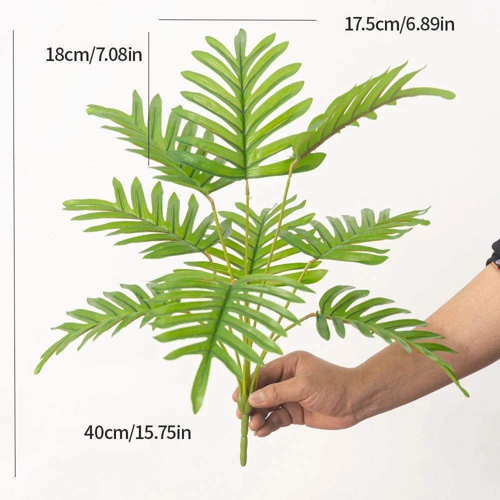Artificial tropical turtle plant with decorative leaves for indoors - No Pot D