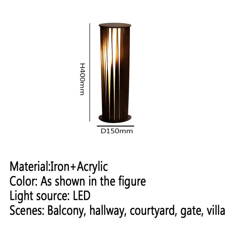 Outdoor led garden lamp contemporary design for villa - A  H40CM Electric