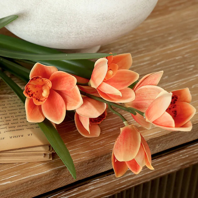 Artificial cymbidium flowers for wedding decoration and events - view 3