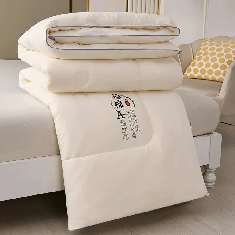Cotton Comforter Duvet Insert - Quilted White Comforters Queen Size, All Season Down Alternative Queen Size Bedding Comforter - view 2