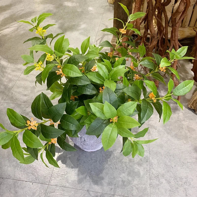 Set of 6 artificial osmanthus silk plants for commercial decoration - view 3