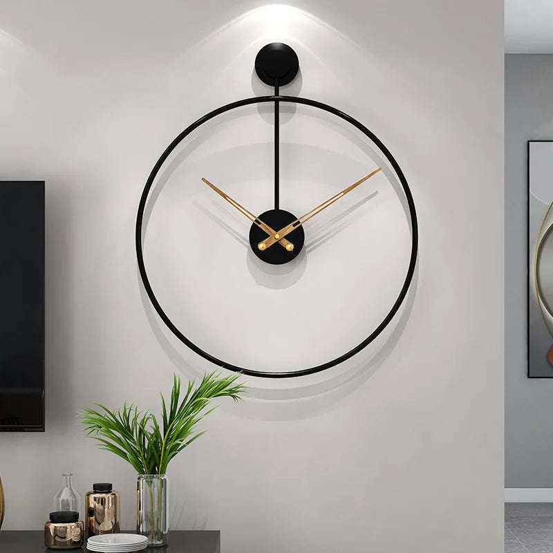 Modern Simple Iron Wall Clock, Home Decoration, Living Room, Creative, Fashion - view 2