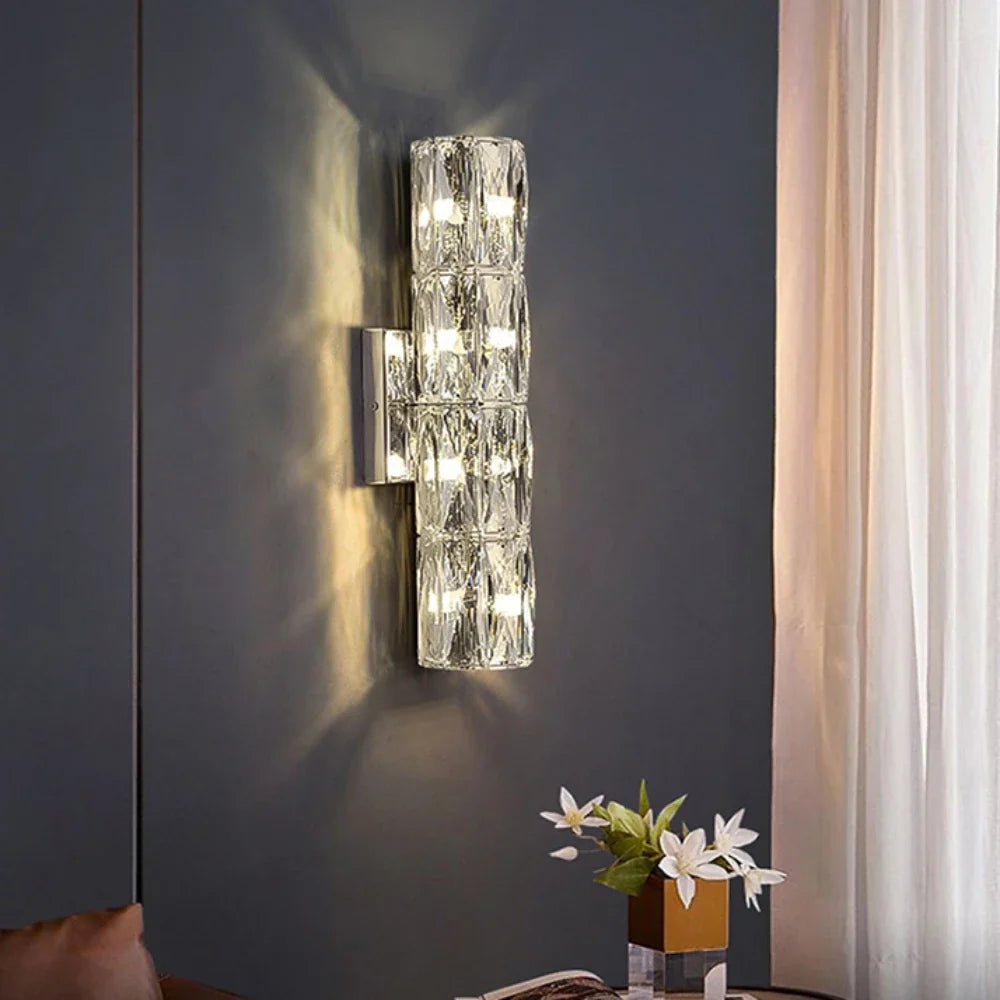 Modern wall sconce crystal for elegant interior decoration - view 2
