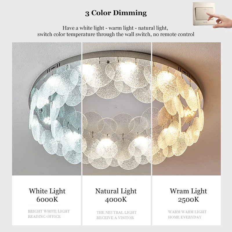 LED glass ceiling lamp for interior decoration - view 6