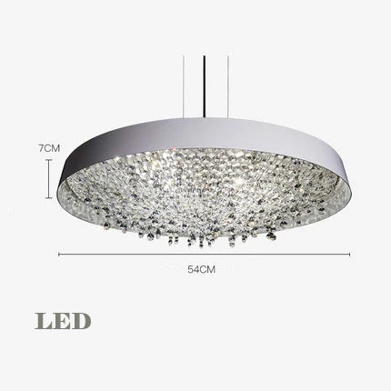Chandelier in modern crystal black and white for interior decoration - Dimmable / Dia54cm 1