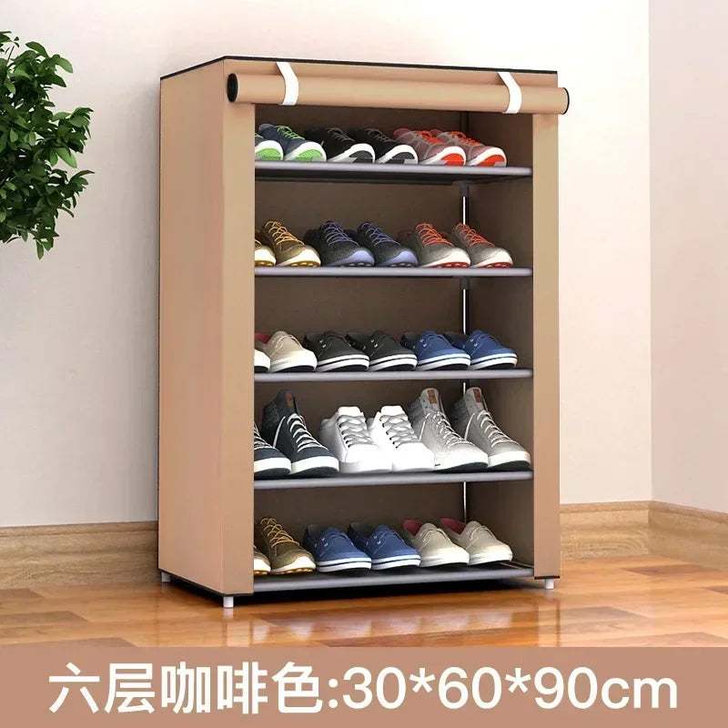 Multilayered shelf with economical and practical dust resistant shoes - F6-B / Shoe Cabinet