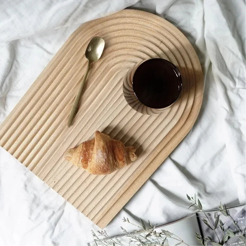 Decorative wooden tray for snacks and desserts - view 3
