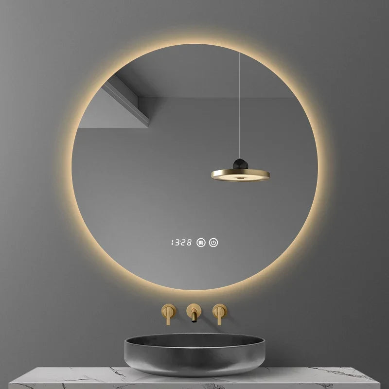 Smart Bluetooth Round Backlit Anti-Fog Mirror