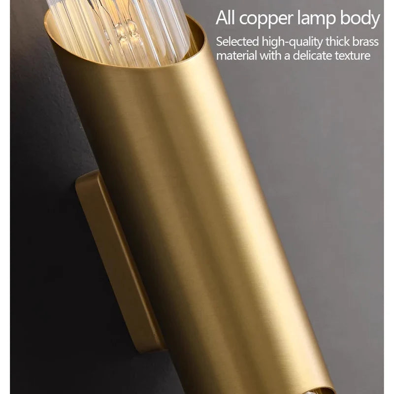 All Copper wall sconce, Simple And Minimalist Bedroom Headboard Light Luxury Staircase New Living Room Tv Background wall sconce - view 5