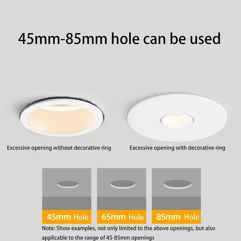 Ultra fine led spot for recessed round ambiance lighting - view 4
