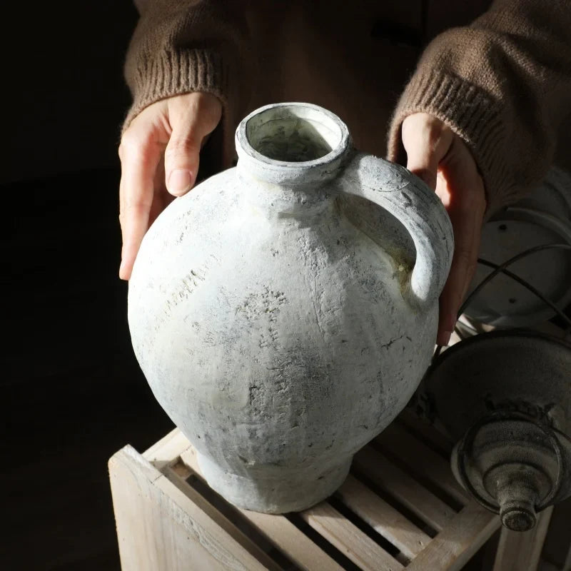 Ceramic vase retro handmade for decorative dried flowers - view 2