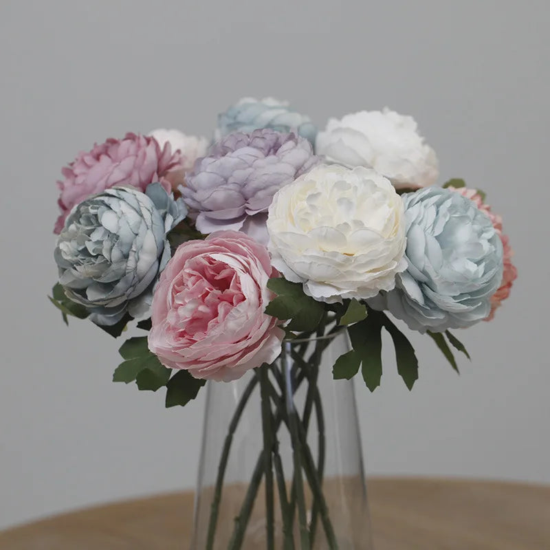 Realistic artificial peony for decoration and wedding