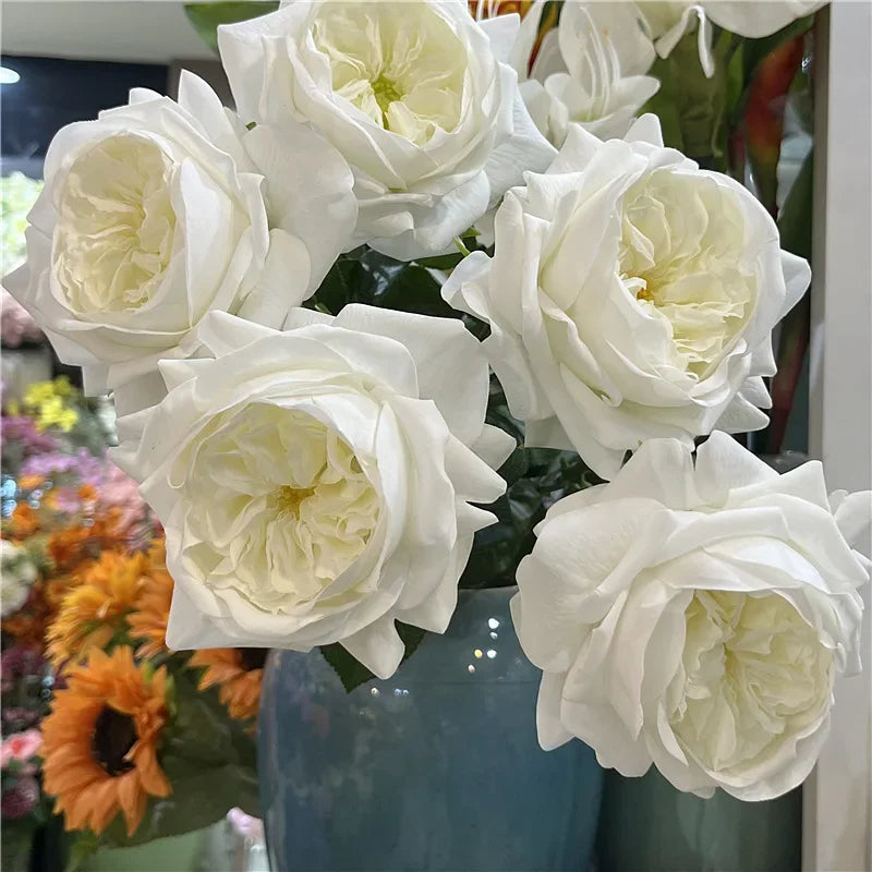 Artificial rose branch for a romantic and decorative gift - view 4