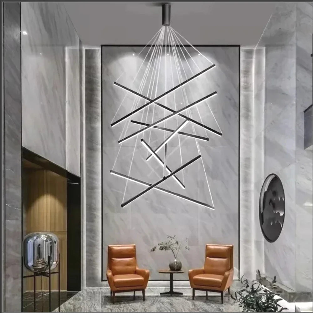 Modern Design Single LED Ceiling Light, Penthouse Lobby Duplex Corridor Hotel Lobby Living Room Ceiling Decoration Chandelier - view 2