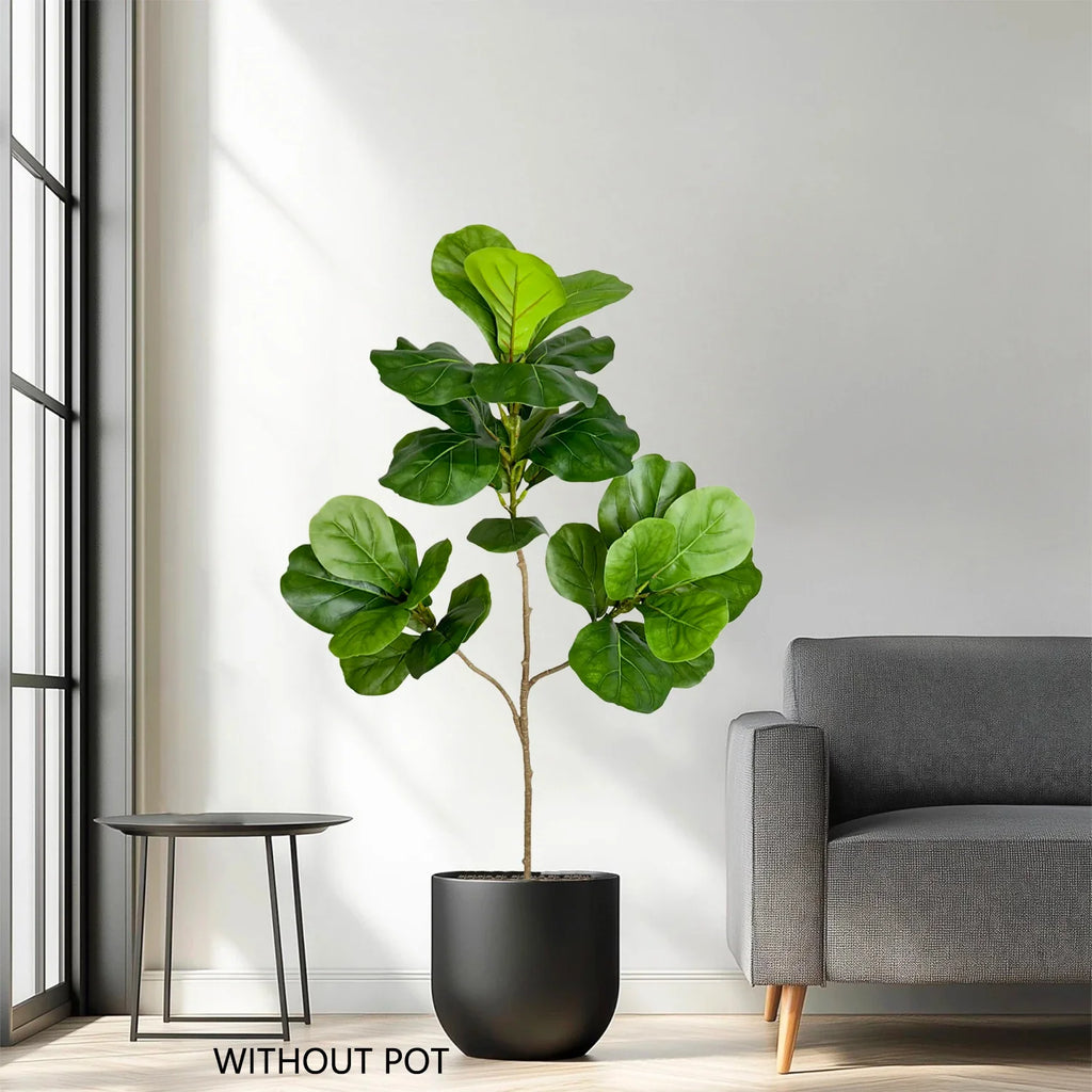 Artificial branches of ficus large leaves for interior and exterior decoration - view 3