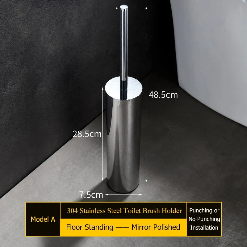 Stainless steel wall brush holder for bathroom - Sur pied A
