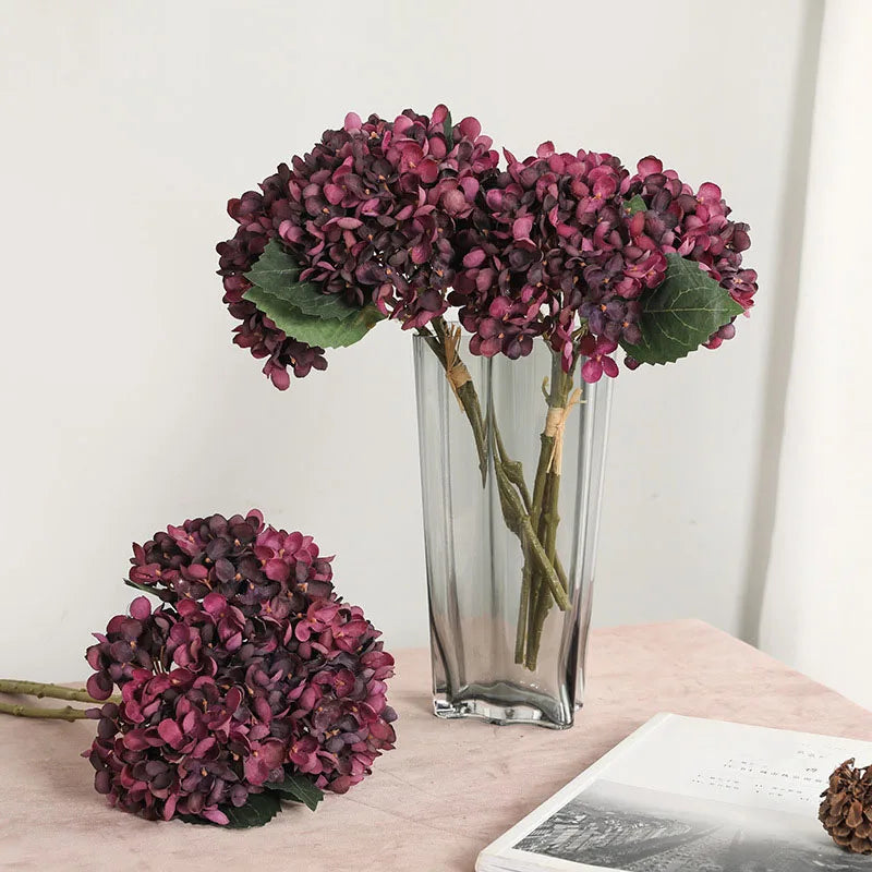 Set of 3 artificial flowers of hortensia for wedding decoration - view 5