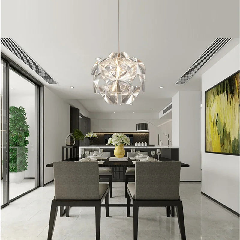 Transparent acrylic chandelier design for elegant interior - view 5