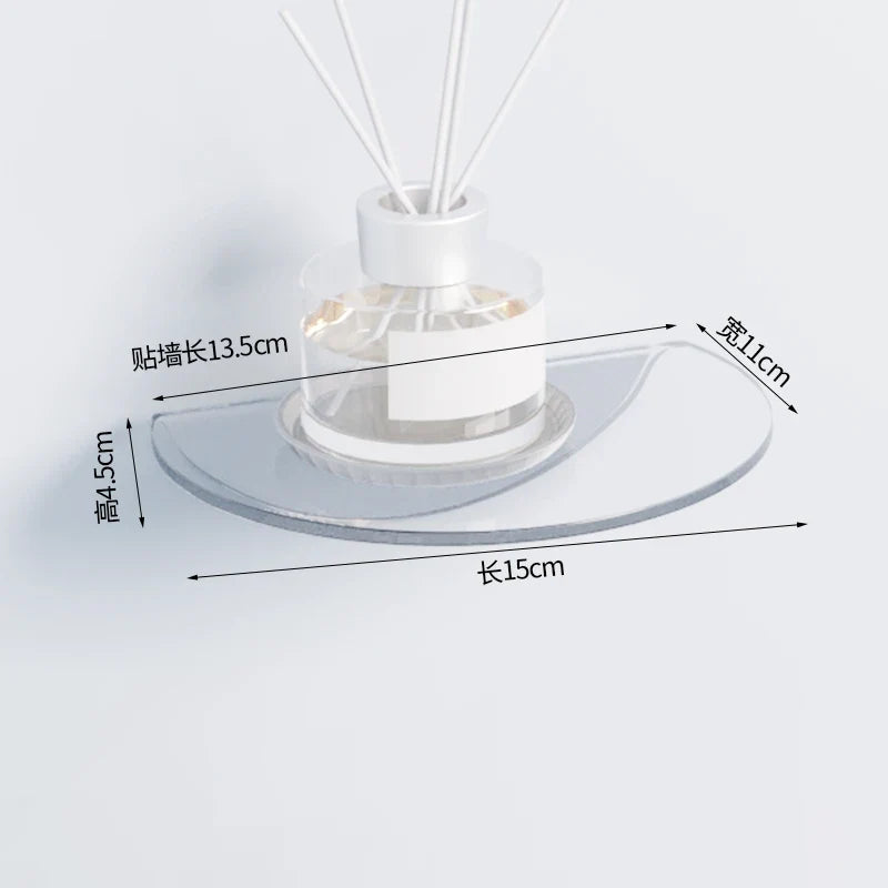 Acrylic floating shelf for modern invisible storage - 15x11cm 4