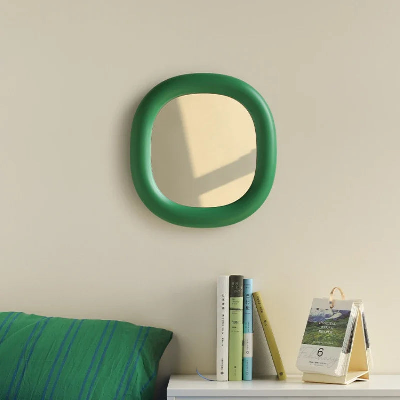 Cute round decorative mirrors for hand hanging makeup - view 3