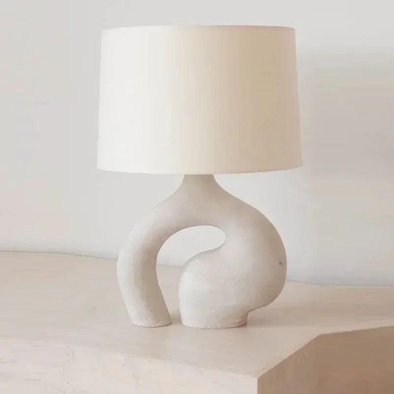 Modern desk lamp in fabric for Nordic interior decoration - Warm Light