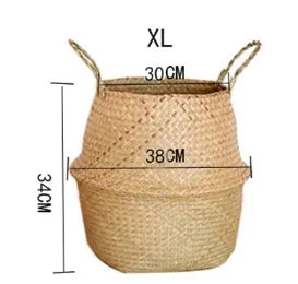 Wicker hanging basket for storage and decoration - 38CM XL