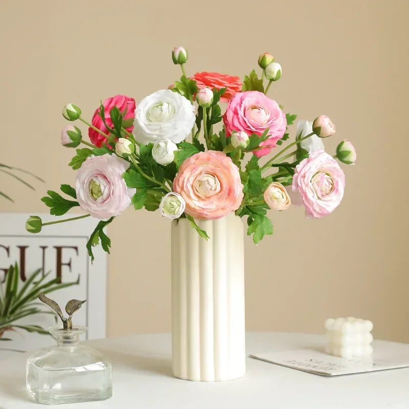 Artificial silk flowers decorative lotus branch realistic - view 4
