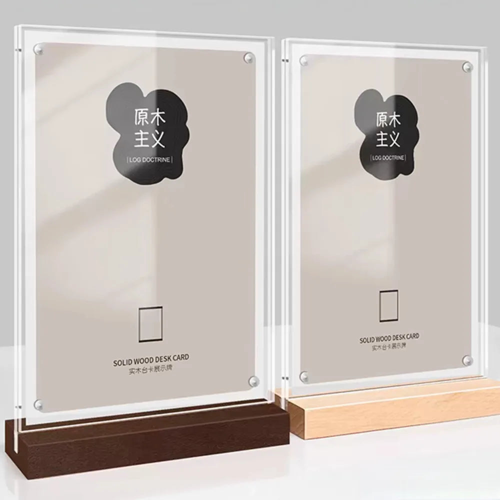 Acrylic magnetic panel holder for posters and menus